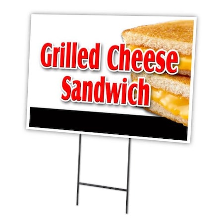Signmission Grilled Cheese Sandw Yard Sign & Stake outdoor plastic coroplast window, C-1216 Grilled Cheese Sandw C-1216 Grilled Cheese Sandw